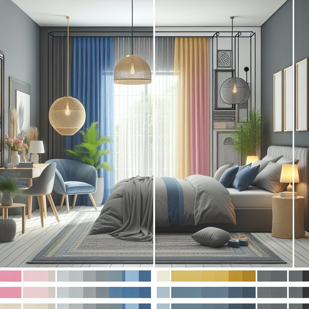 Color Pairings To Enhance Grey Bedrooms