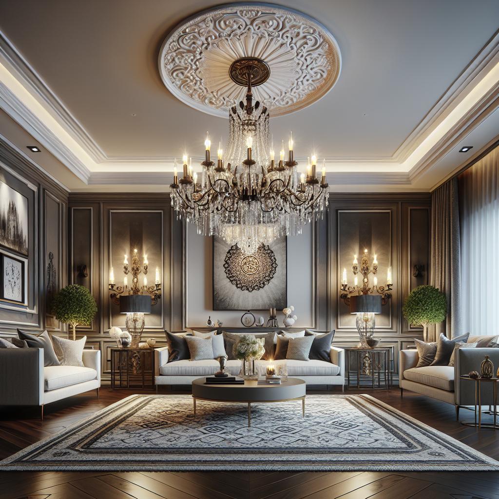 Ideas To Highlight Your Living Room Chandelier Effectively