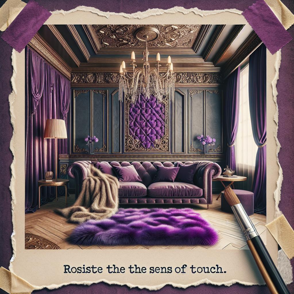 Incorporating Textures To Enhance Purple Living Room Aesthetics