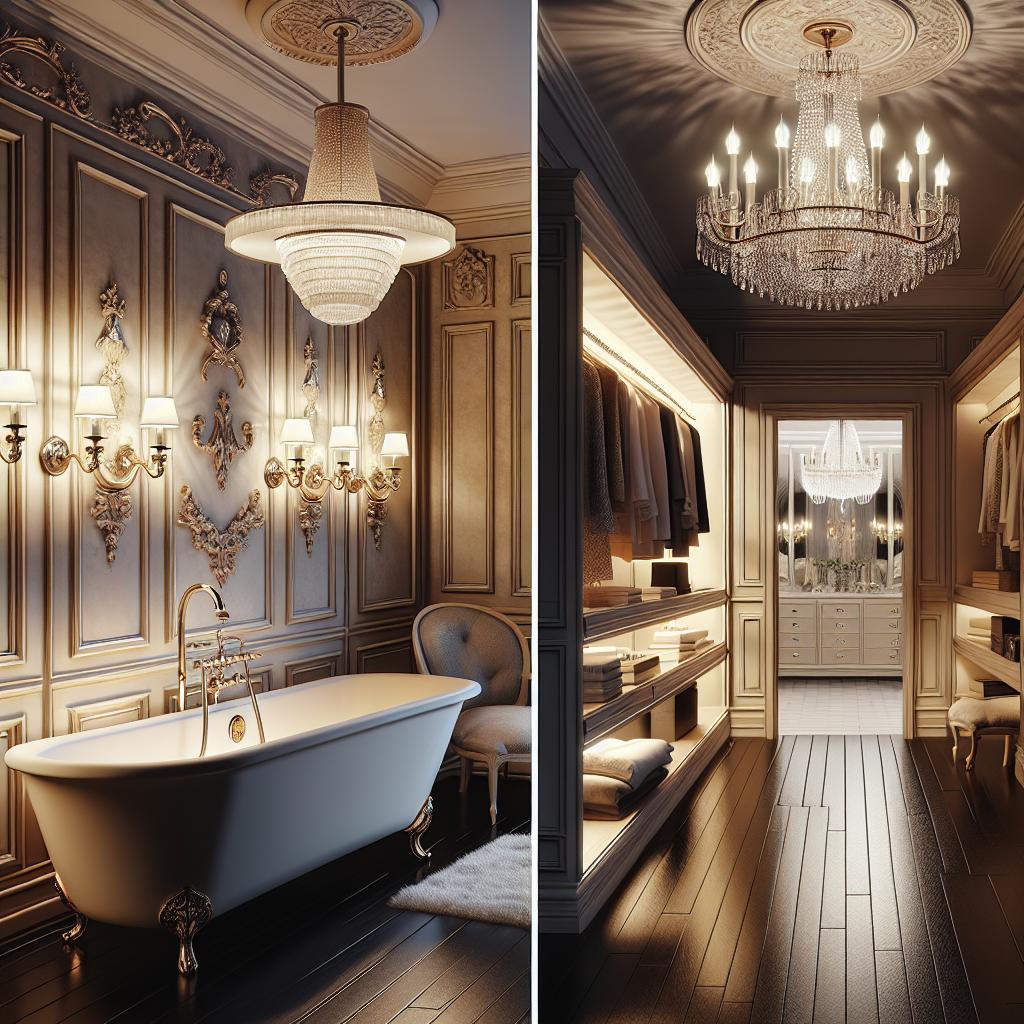 Lighting Your French Bathroom and Closet: A Guide to Ambiance