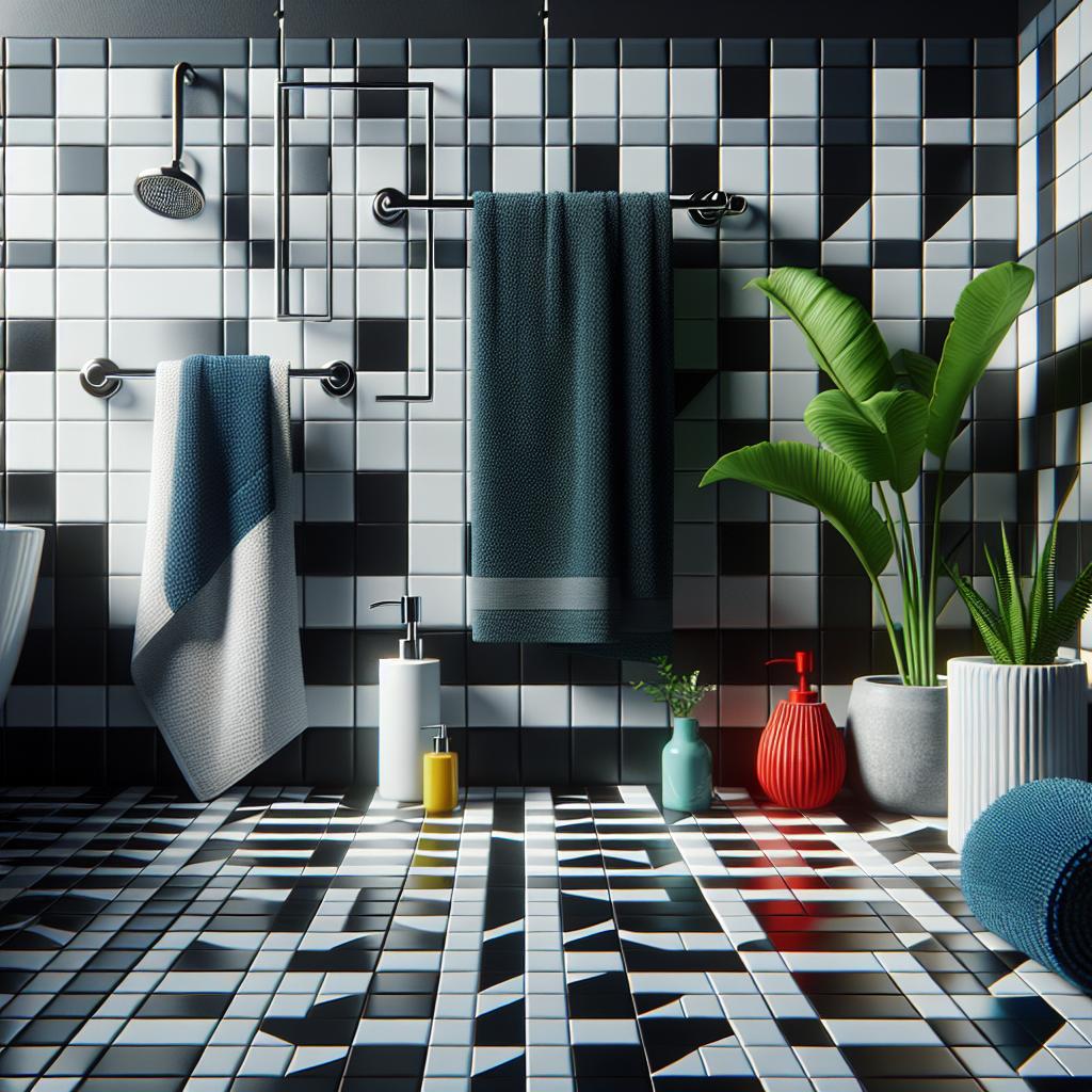 Mixing Black And White Tiles With Other Colors