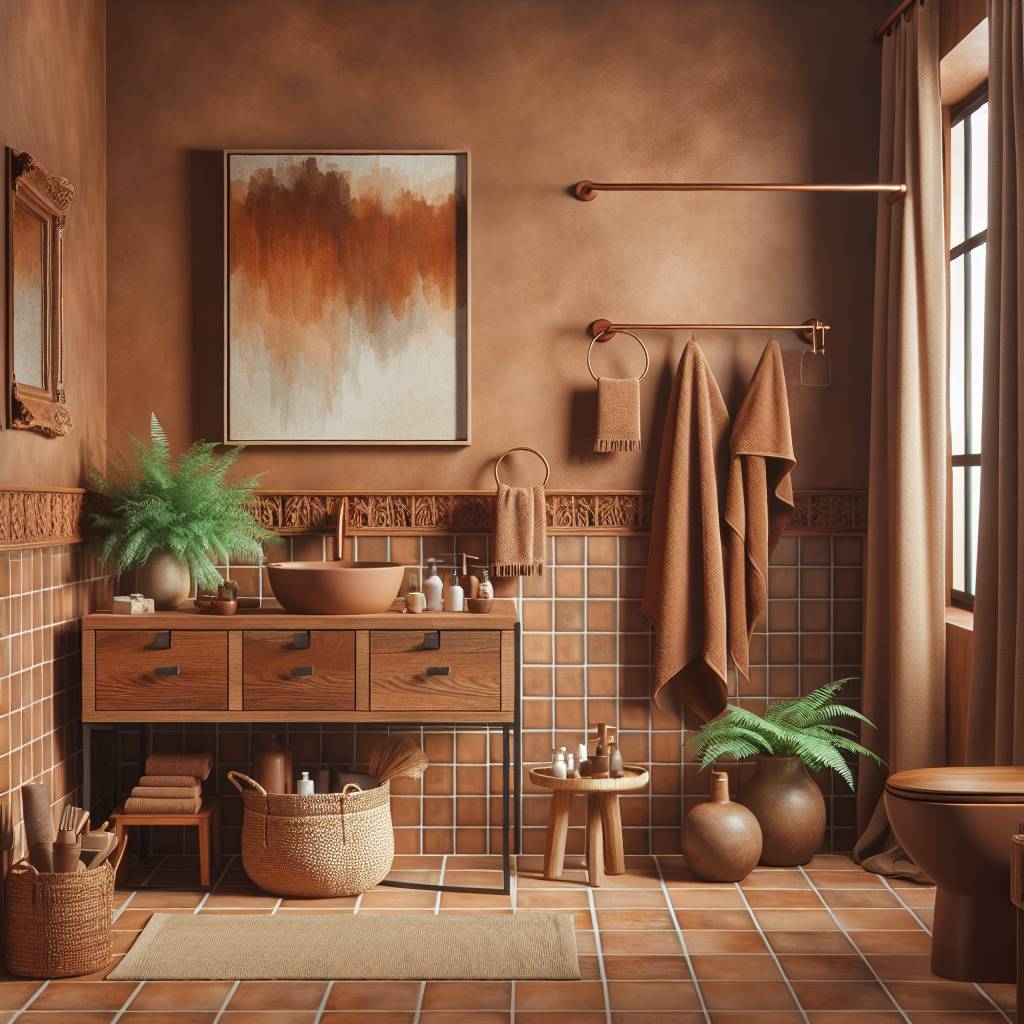 Modern Brown Bathroom Decor Ideas