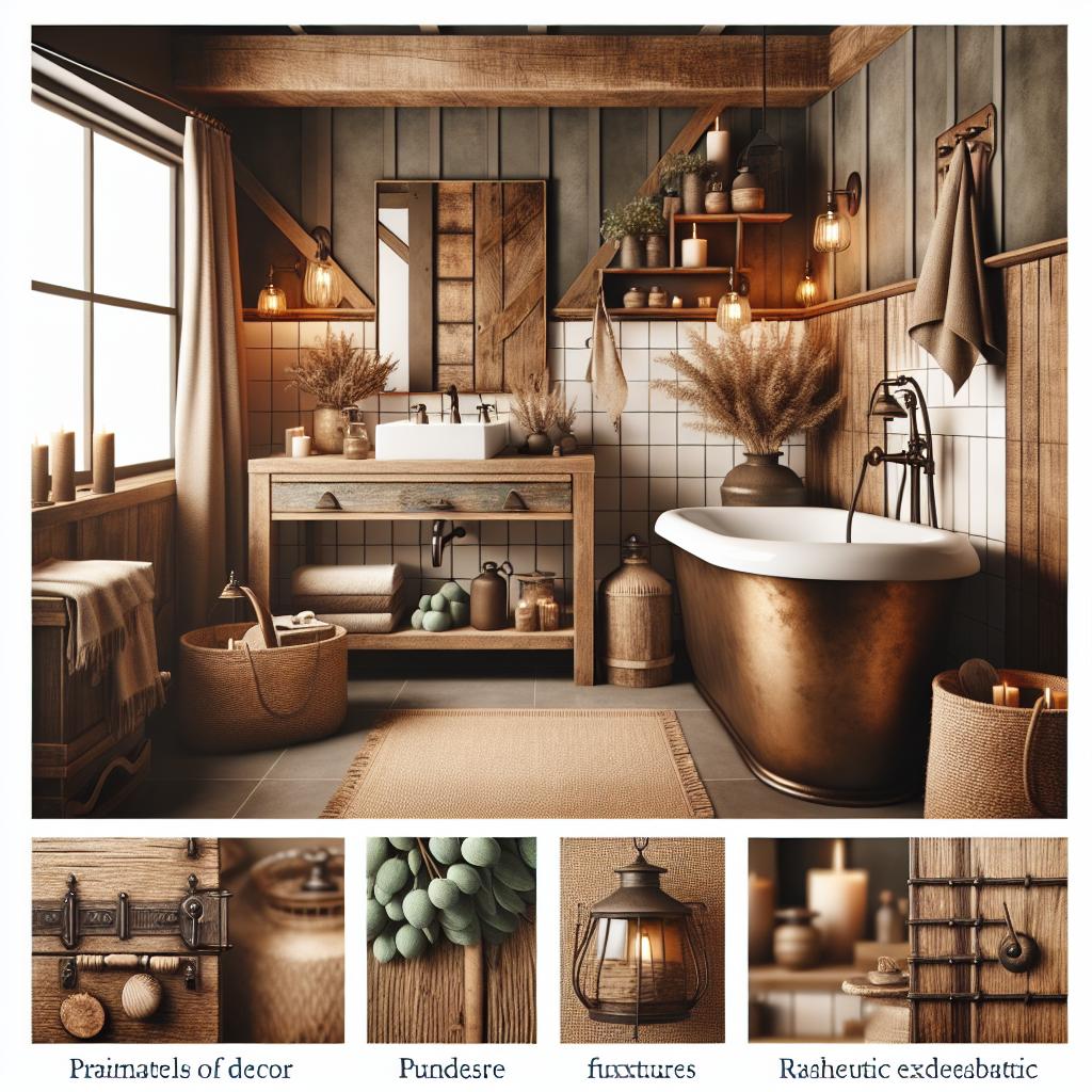 Modern Brown Farmhouse Bathroom Decor