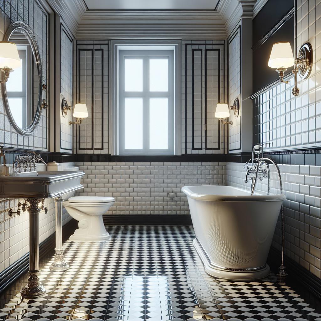 The Allure Of Black And White Tile Bathrooms