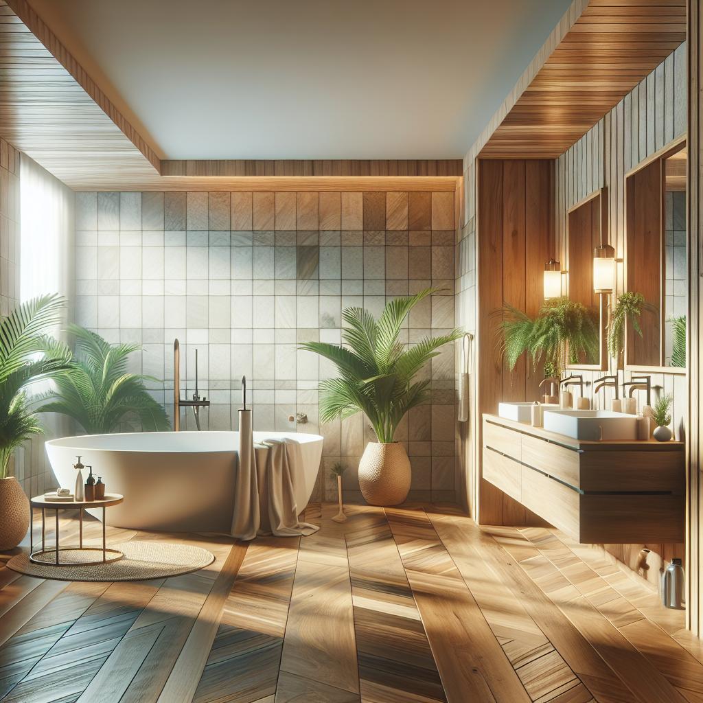 The Warmth Of Wood Tile Floors In Master Bathrooms