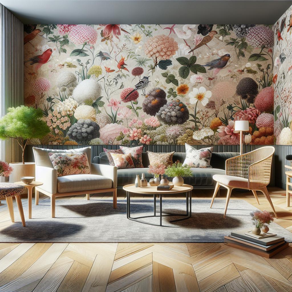 Tips For Pairing Furniture With Floral Wallpaper