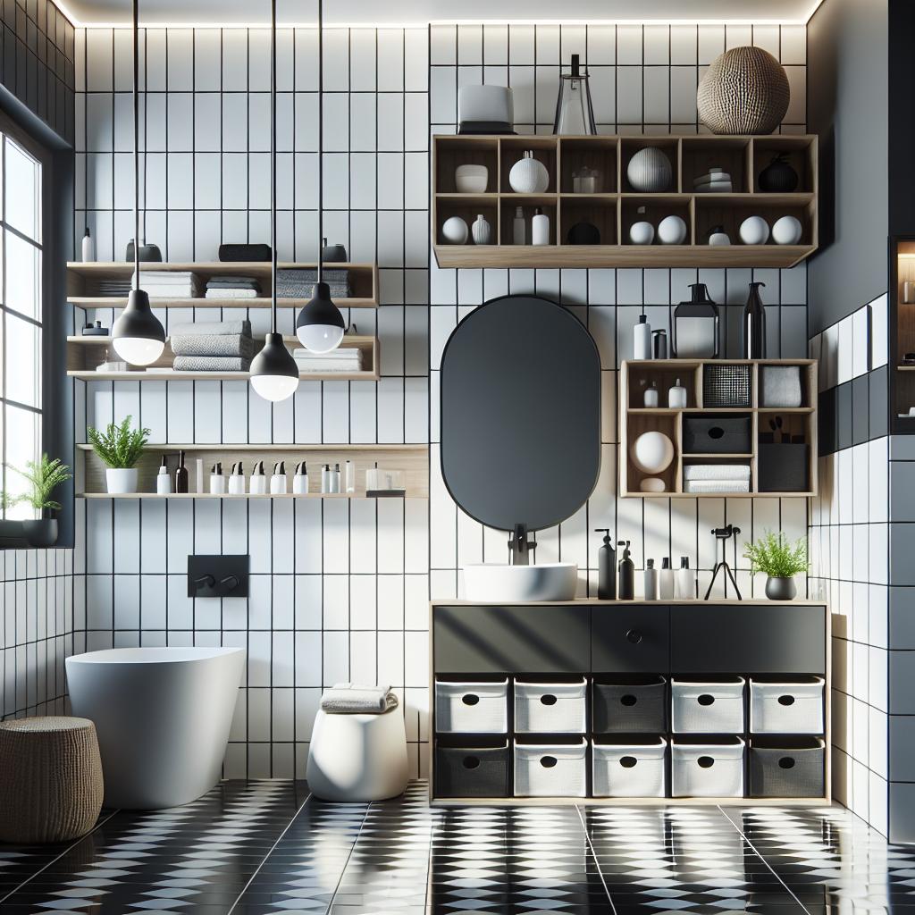 Tips For Small Bathrooms With Black And White Tiles